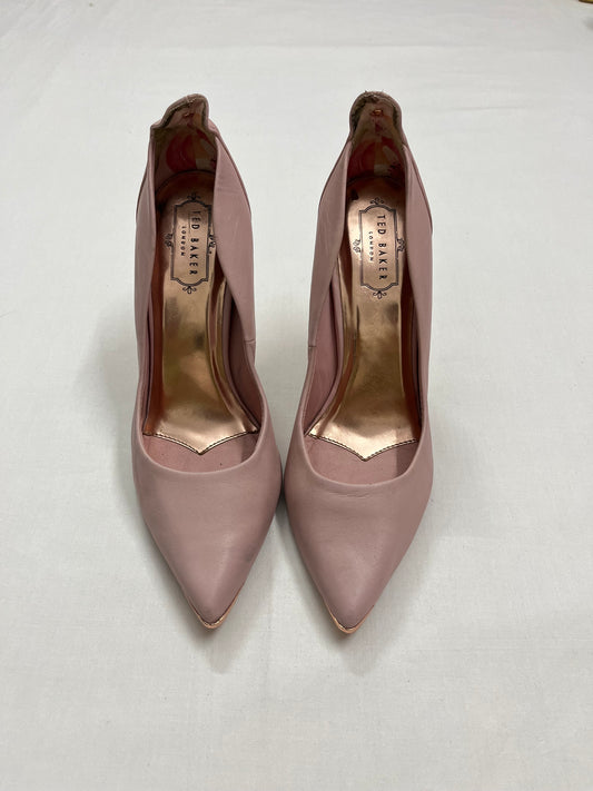 Ted Baker Blush Pink Metallic Toe-Cap Pumps, EU40