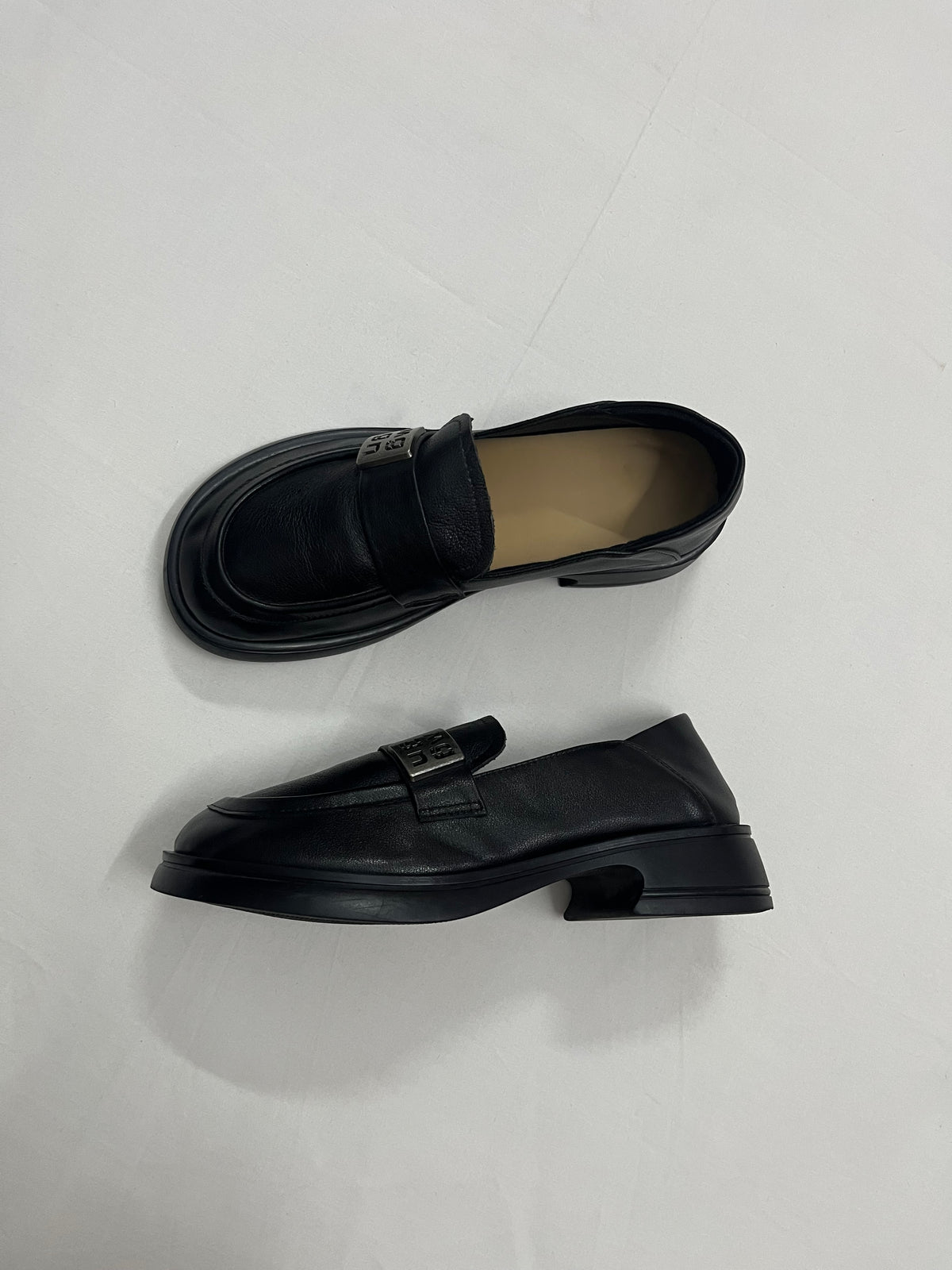 Textured Matte Loafers, EU38