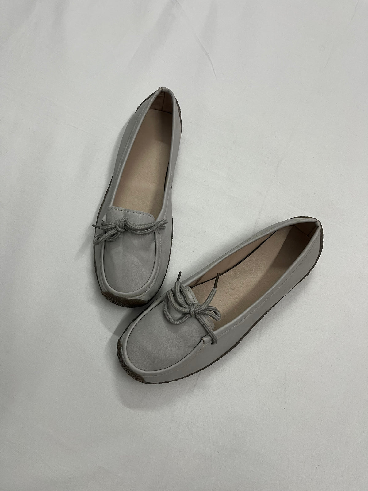 Cloud Grey Tied Loafers, EU36