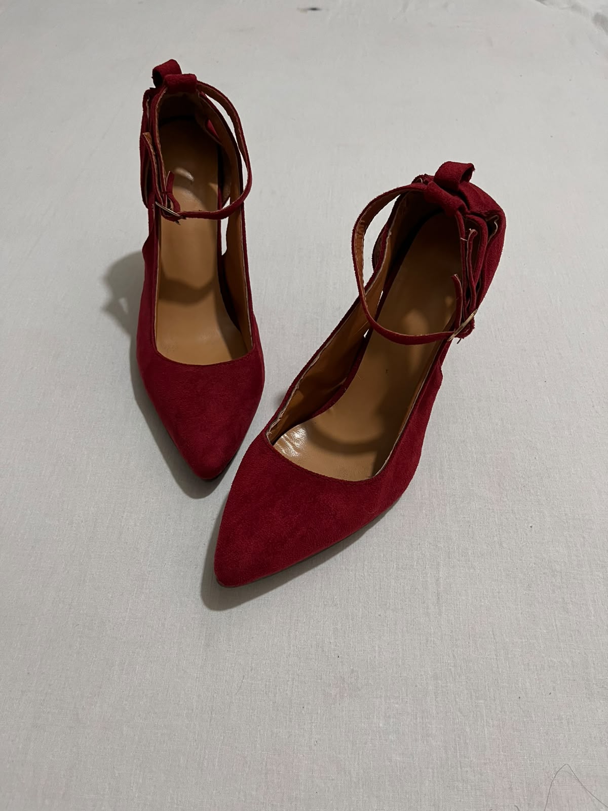 Scarlet Elegance Pointed-Toe Heels
