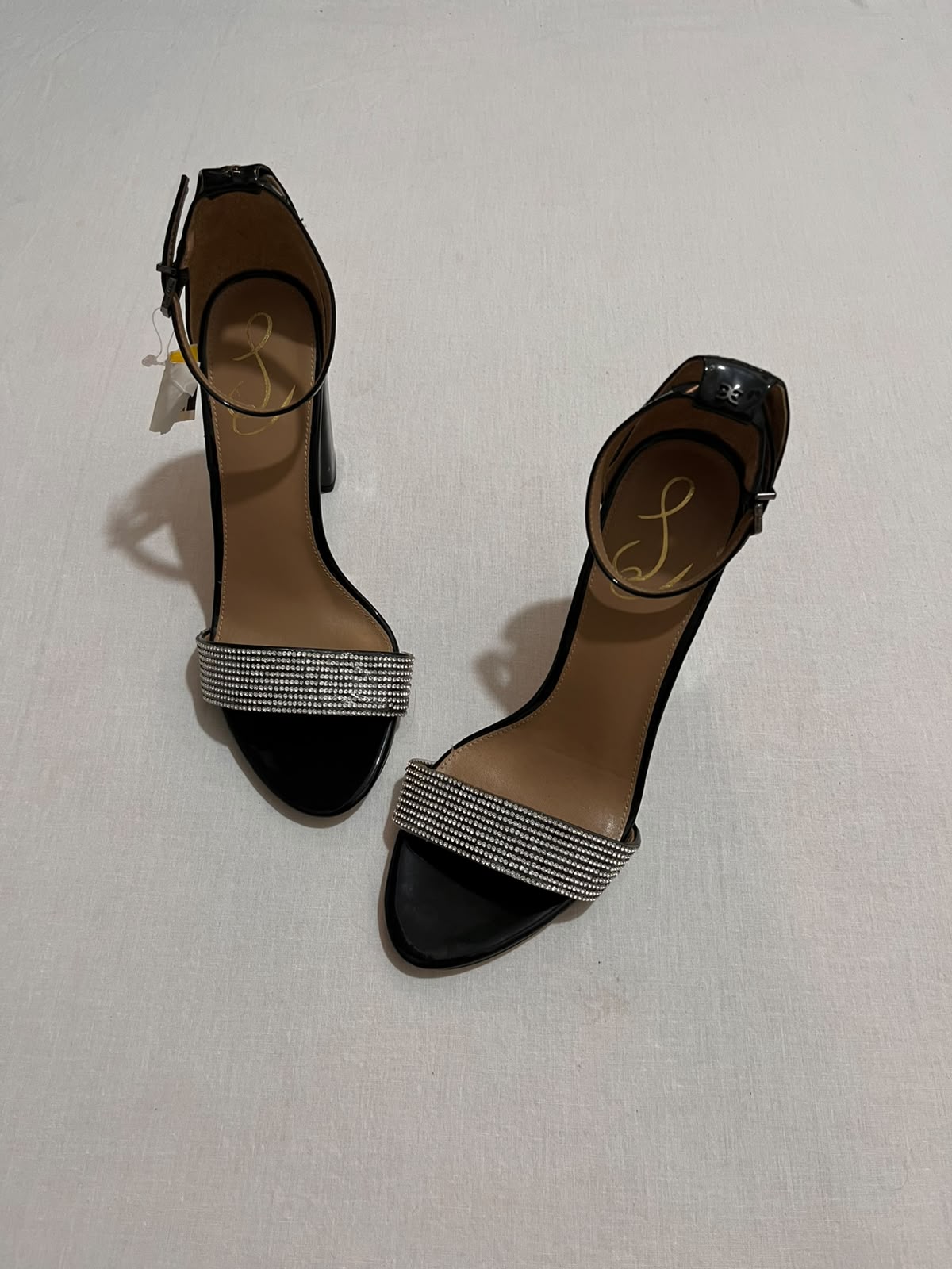 Crystal Glam Ankle-Strap Heels