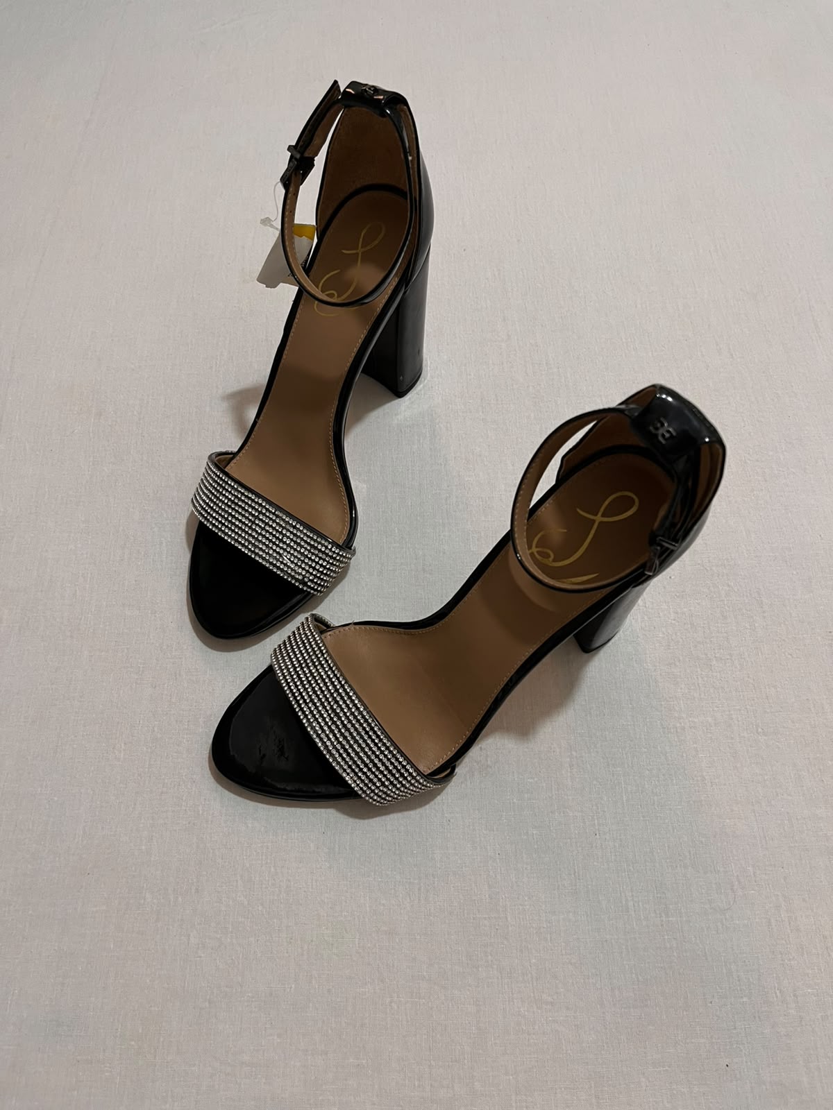 Crystal Glam Ankle-Strap Heels