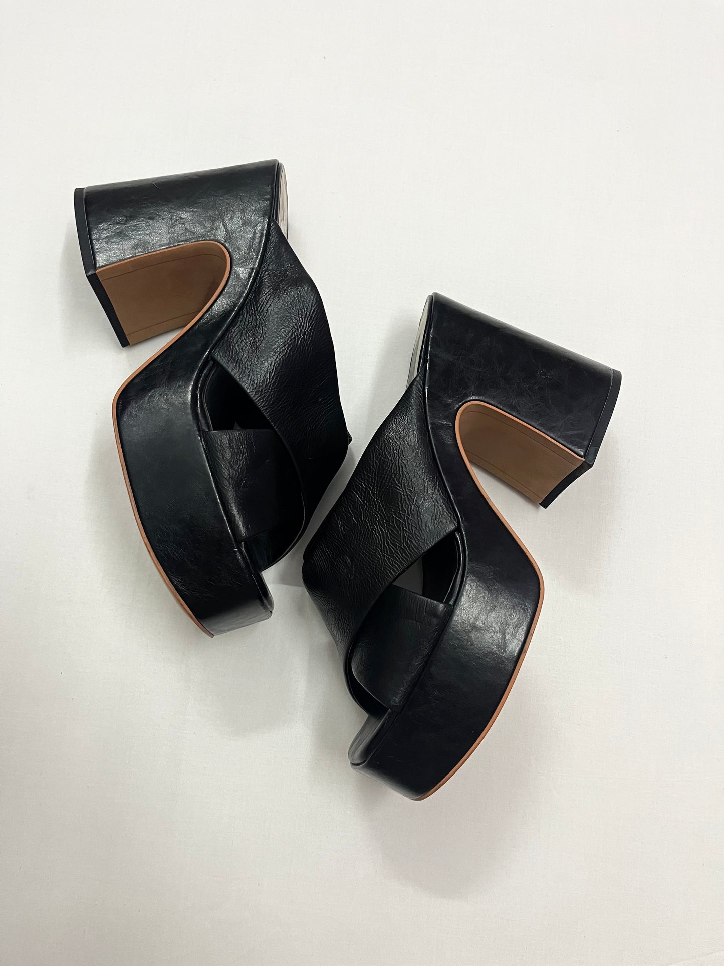 Chunky Criss-Cross Platform Mules, EU40