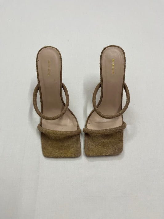 PrettyLittleThing Taupe Towelling Heels, EU37