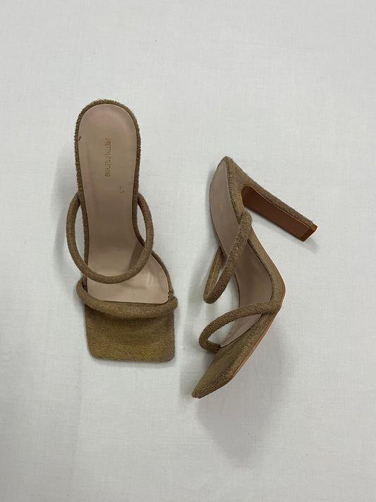 PrettyLittleThing Taupe Towelling Heels, EU37