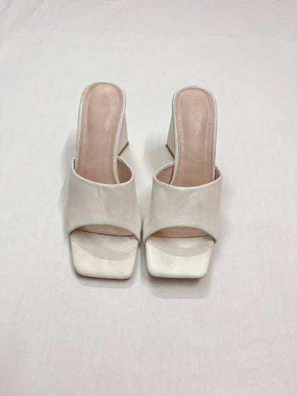 Square-Toe Chunky Block Heeled Mules, EU39