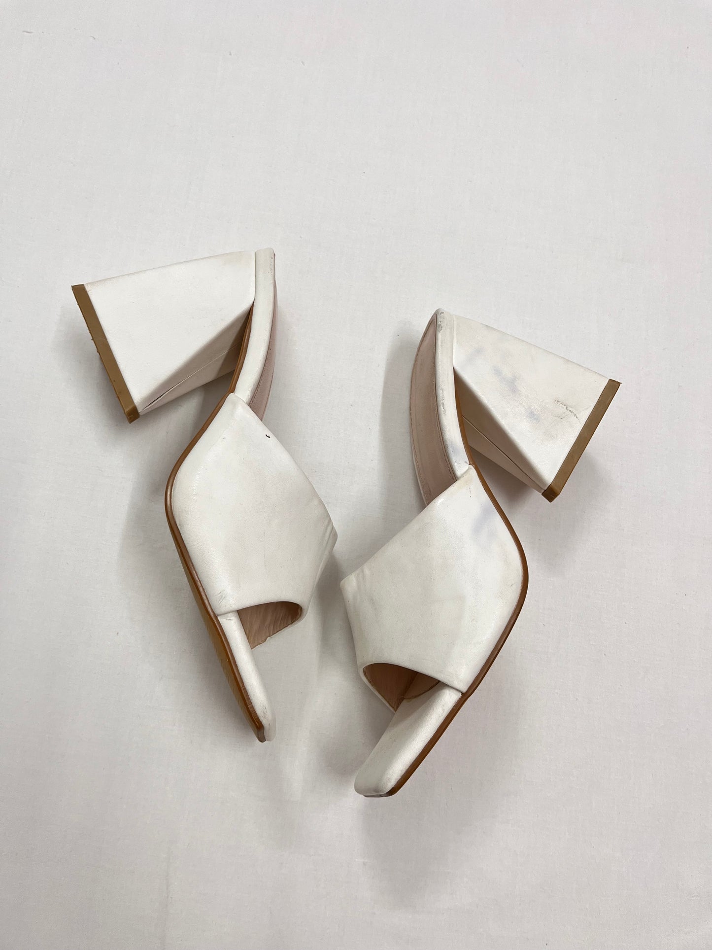 Square-Toe Chunky Block Heeled Mules, EU39