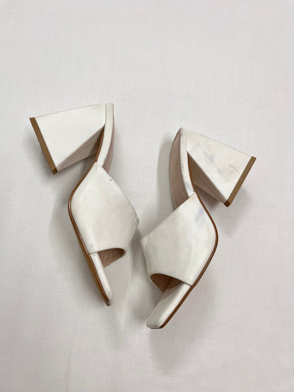 Square-Toe Chunky Block Heeled Mules, EU39