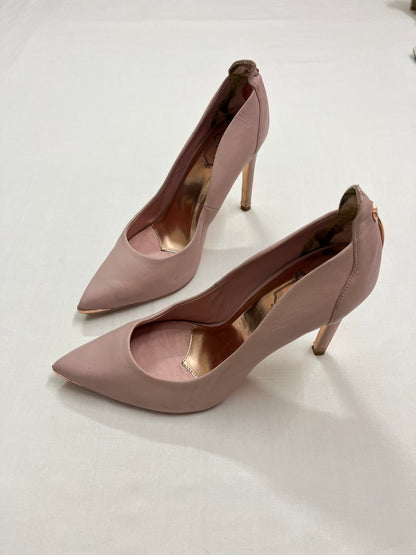 Ted Baker Blush Pink Metallic Toe-Cap Pumps, EU40