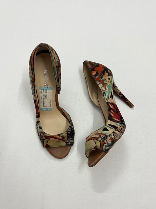 Nine West Butterfly Print d'Orsay Peep-Toe Heels, EU35.5