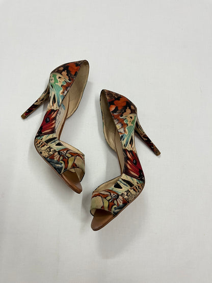 Nine West Butterfly Print d'Orsay Peep-Toe Heels, EU35.5