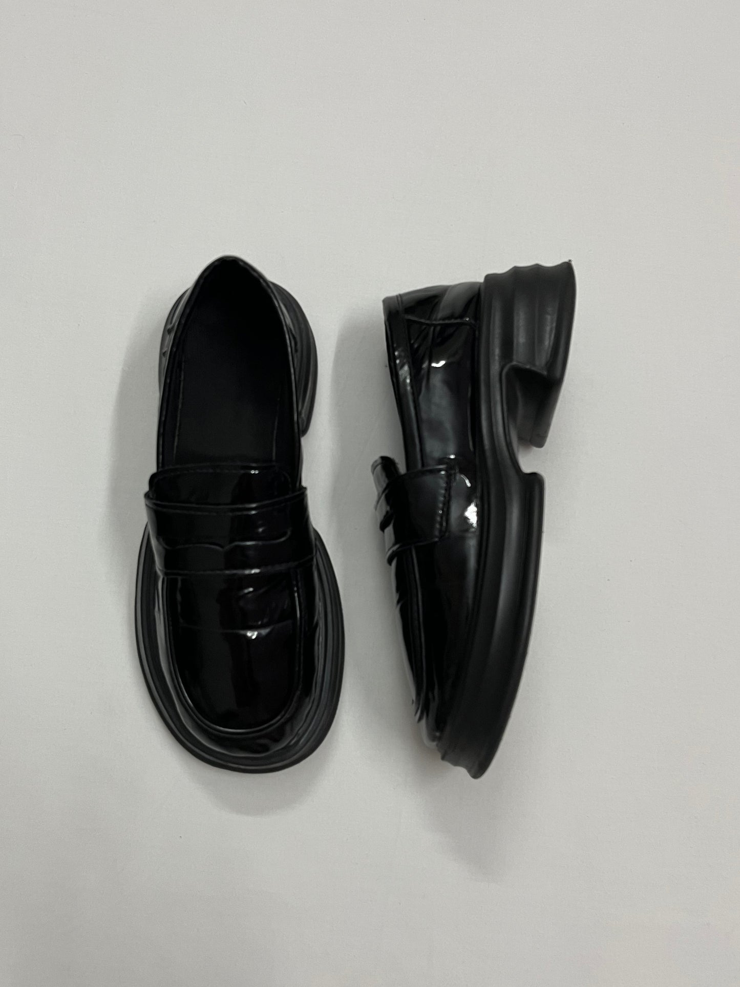 Glossy Platform Loafers, EU38