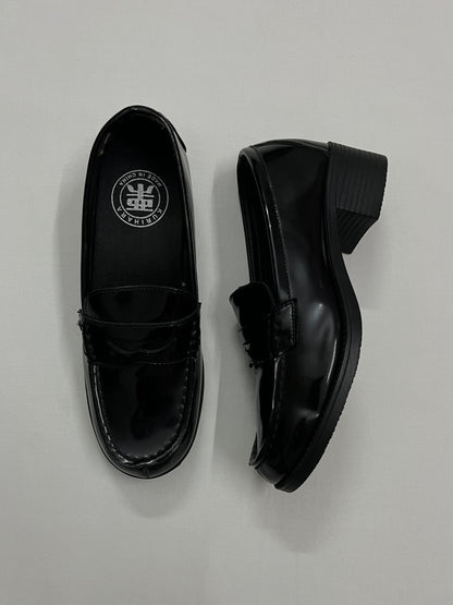 Classic Patent Block-Heel Loafers, EU38