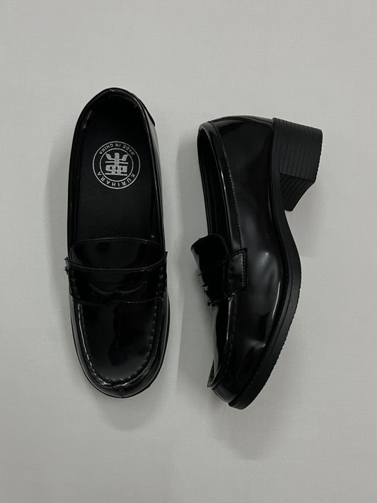 Classic Patent Block-Heel Loafers, EU38