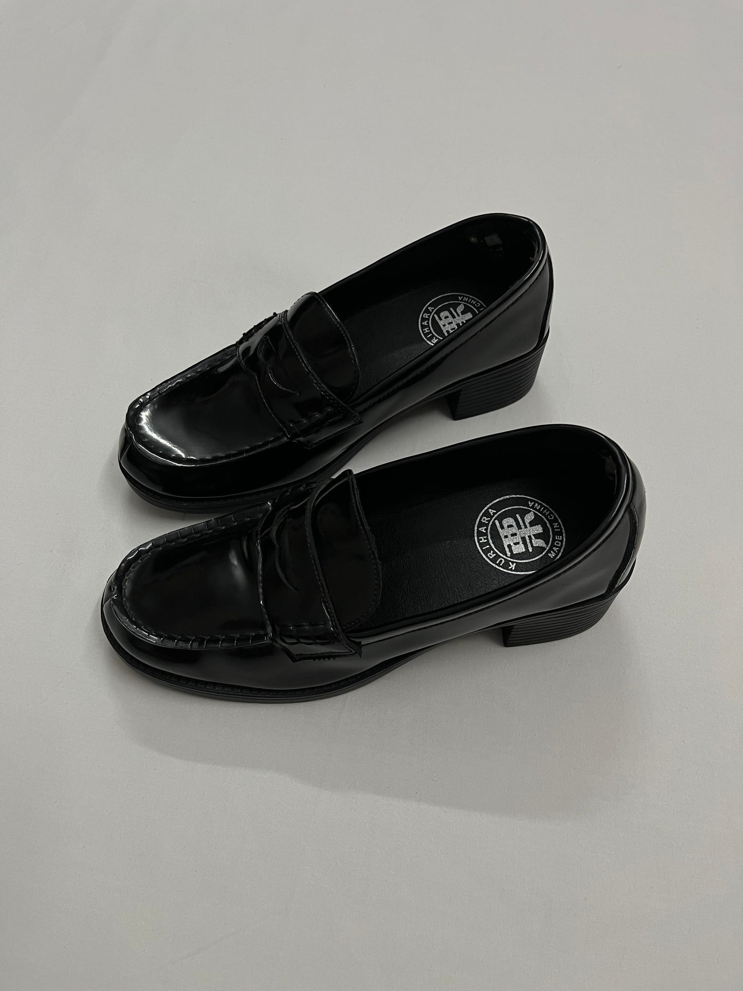 Classic Patent Block-Heel Loafers, EU38