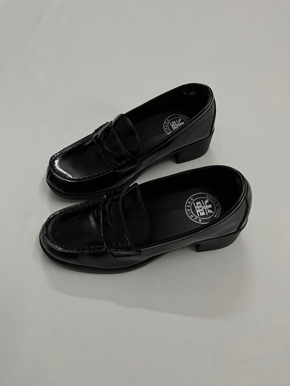 Classic Patent Block-Heel Loafers, EU38