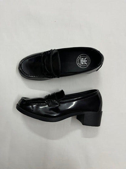 Classic Patent Block-Heel Loafers, EU38
