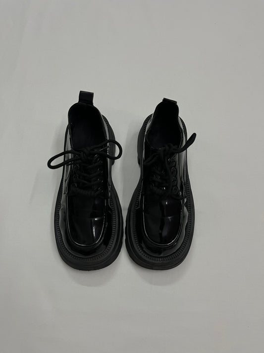 Patent Chunky Platform Oxfords, EU37