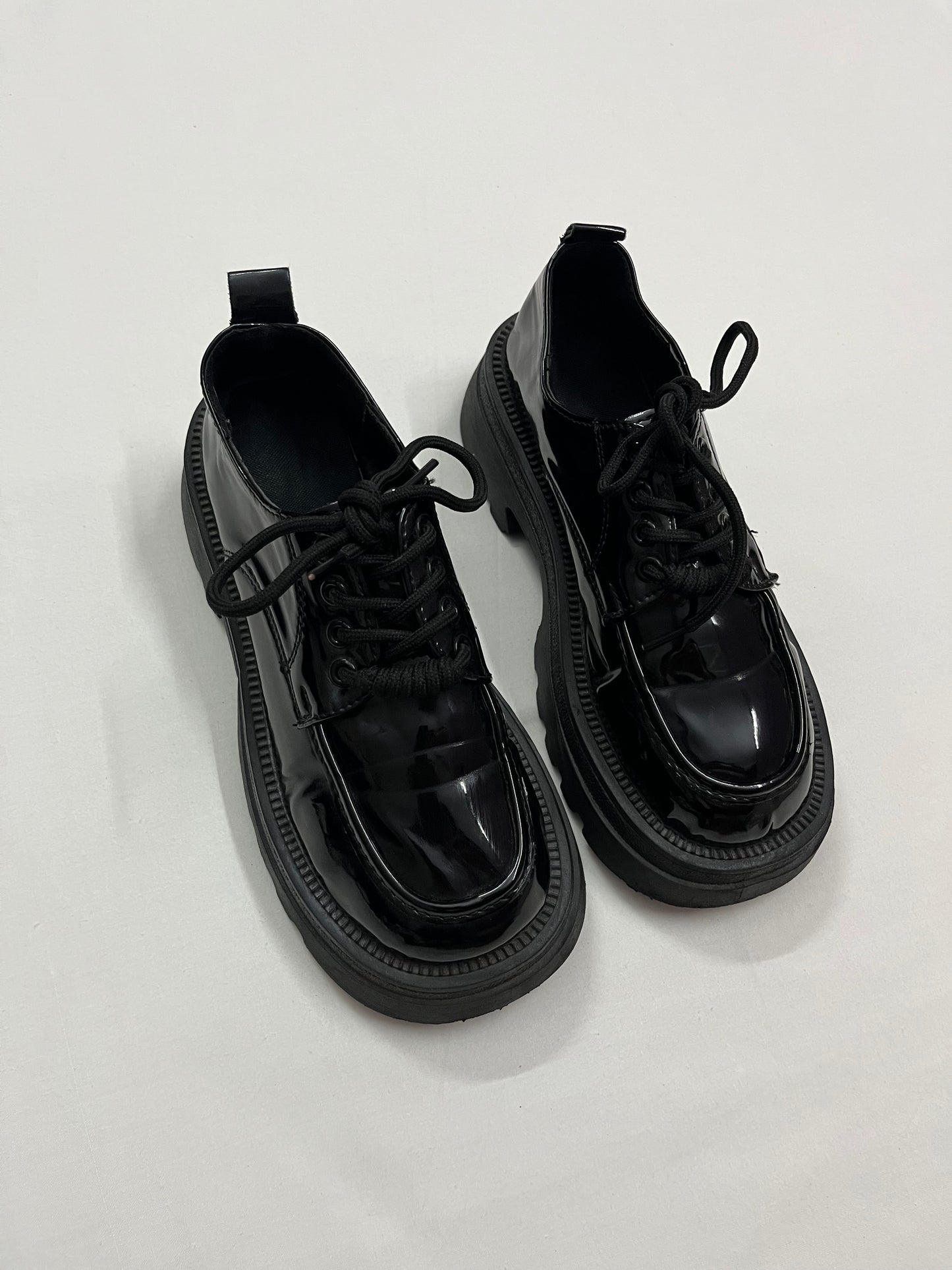 Patent Chunky Platform Oxfords, EU37
