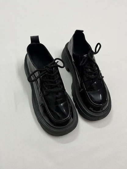 Patent Chunky Platform Oxfords, EU37