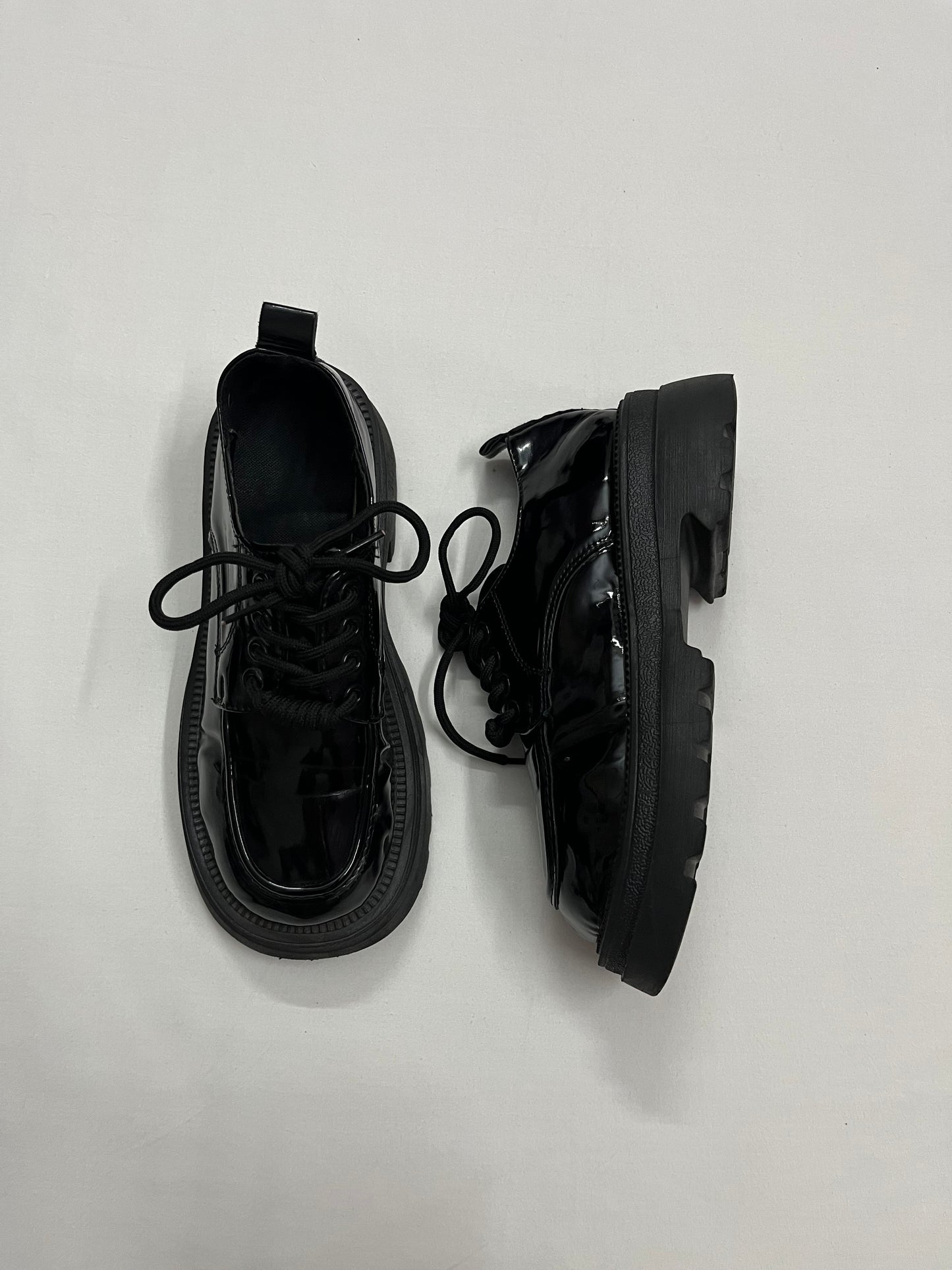 Patent Chunky Platform Oxfords, EU37