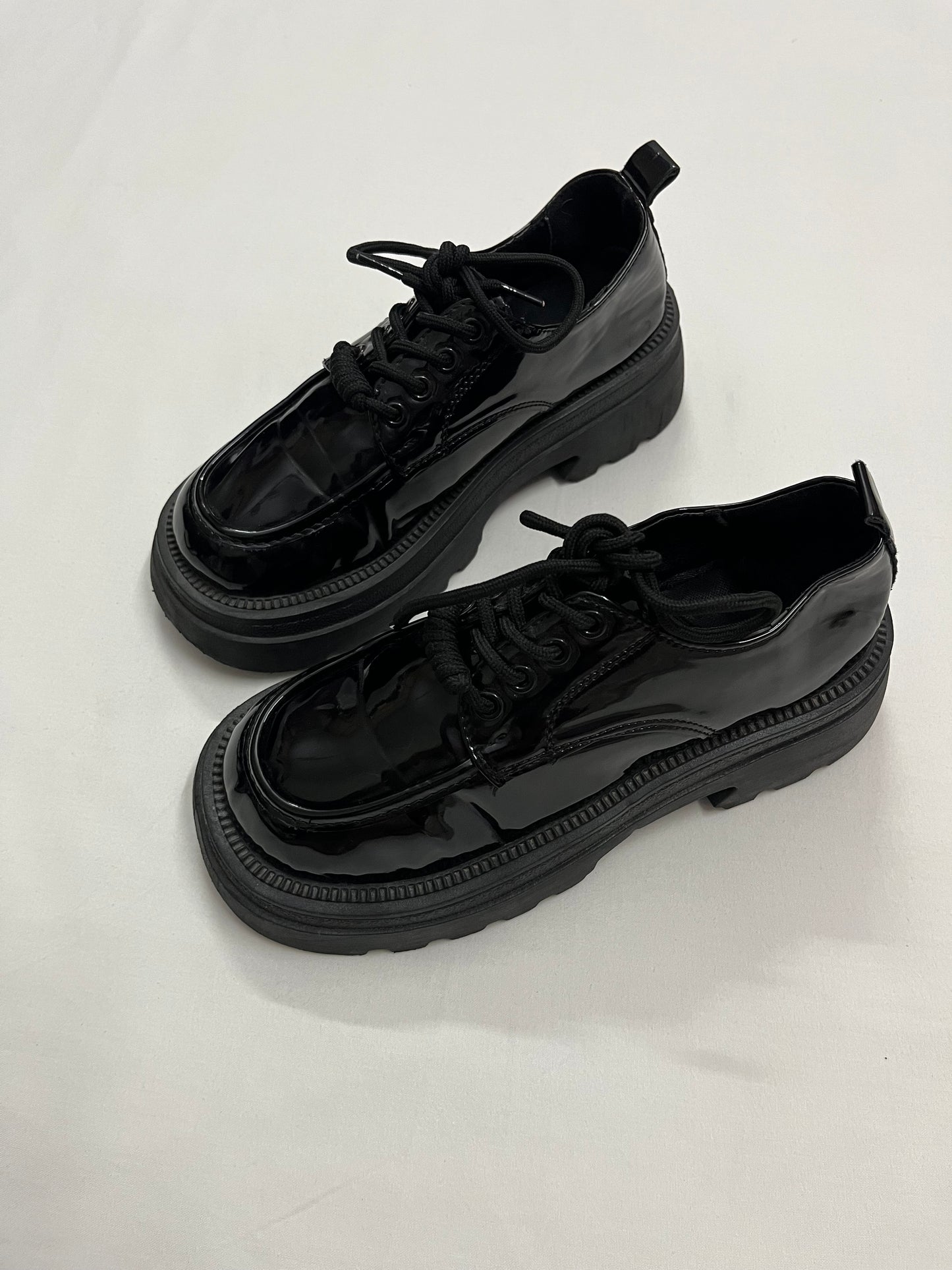 Patent Chunky Platform Oxfords, EU37