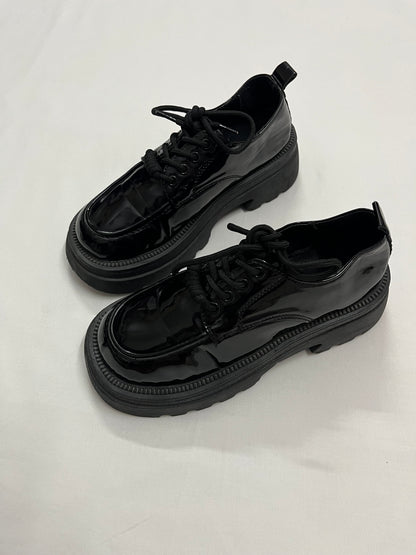 Patent Chunky Platform Oxfords, EU37