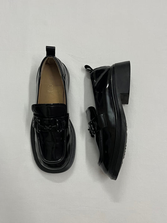 All-Black Horsebit Platform Loafers, EU39