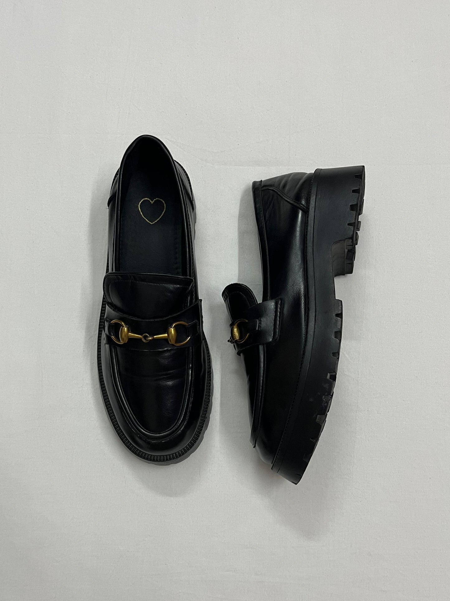 Vintage Gold Horsebit Loafer, EU38