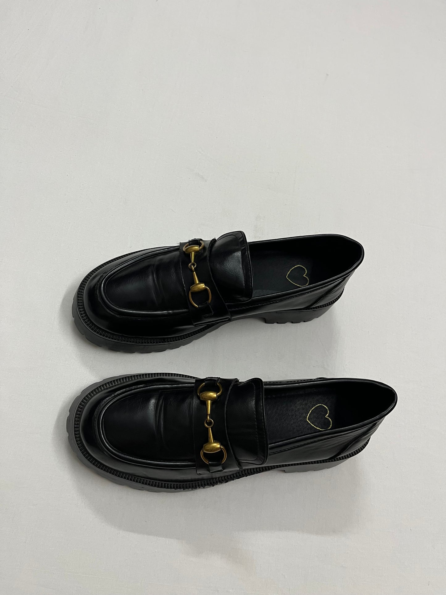 Vintage Gold Horsebit Loafer, EU38