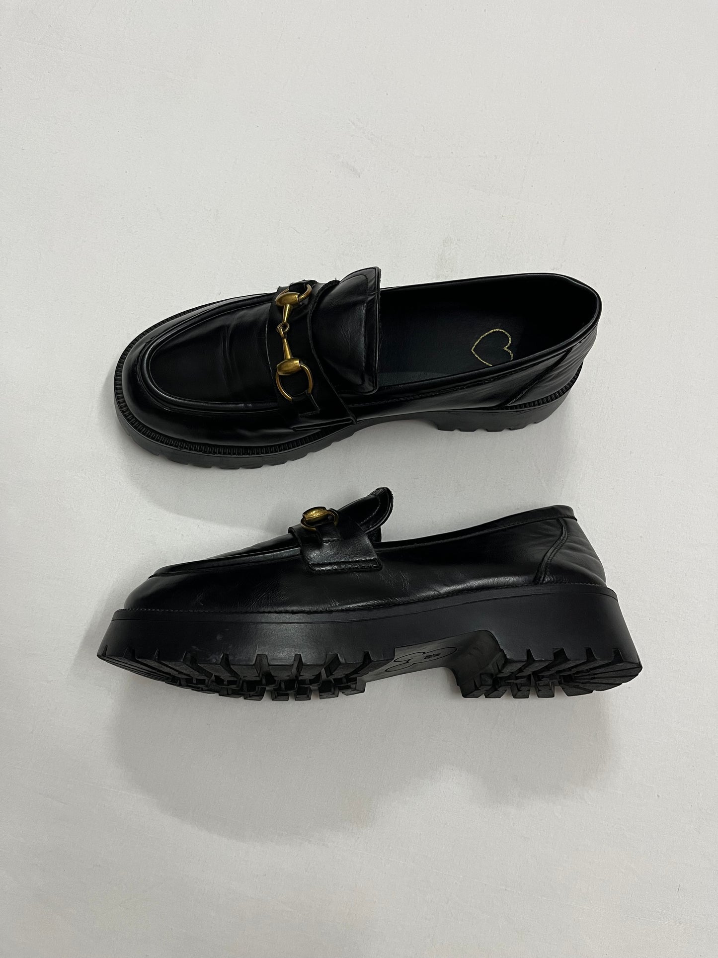 Vintage Gold Horsebit Loafer, EU38