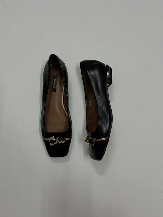Gold Geometric Square-Toe Flats, EU36.5