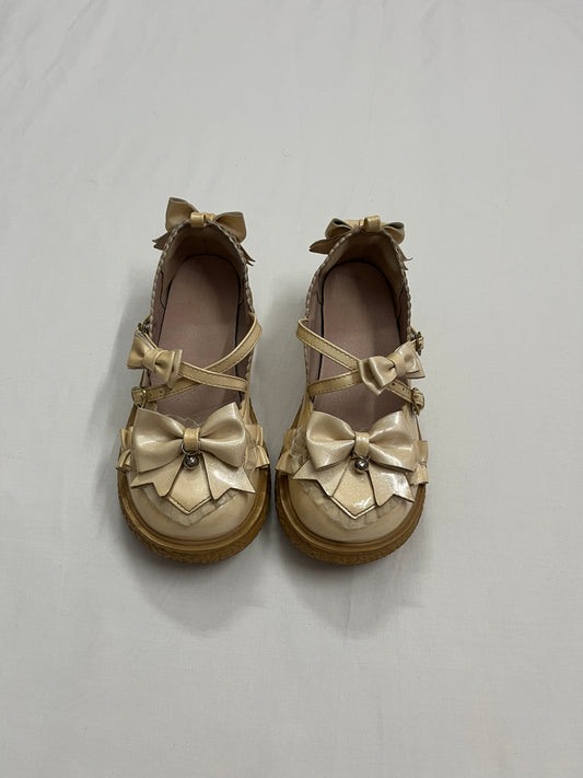 Shimmer Ruffle Bow Lolita Mary Janes, EU36