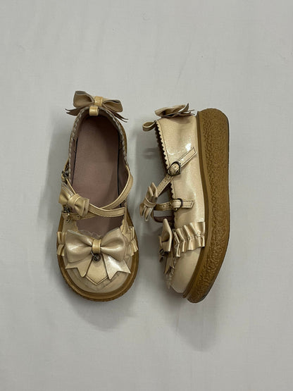 Shimmer Ruffle Bow Lolita Mary Janes, EU36