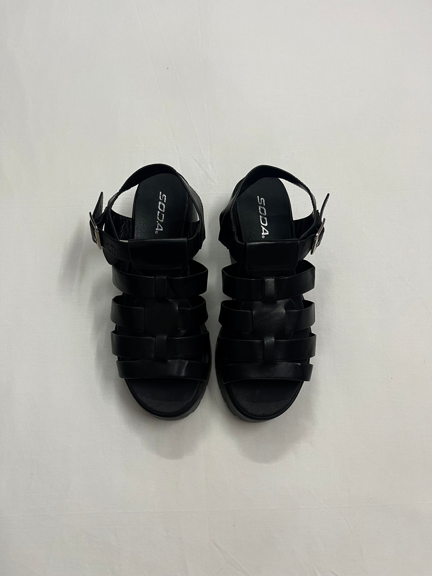 Chunky Strappy Fisherman Platform Sandals, EU40