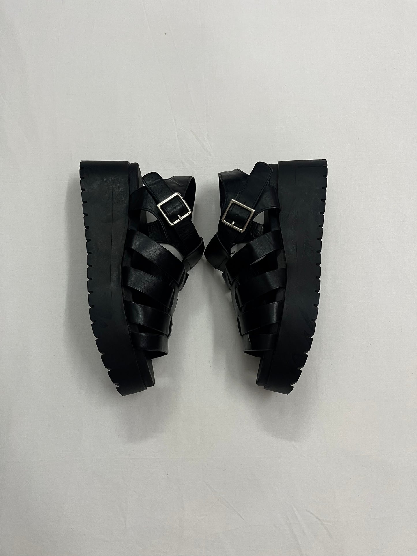 Chunky Strappy Fisherman Platform Sandals, EU40