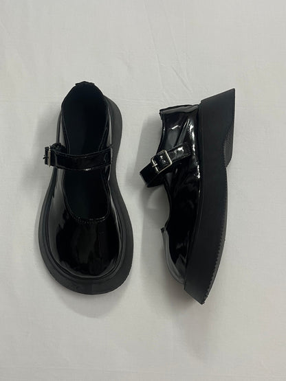 Chunky Wedge Mary Janes, EU37