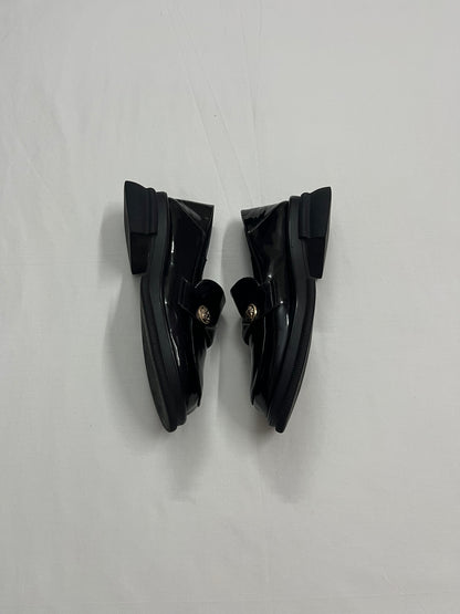 Gold-Button Patent Loafers, EU37