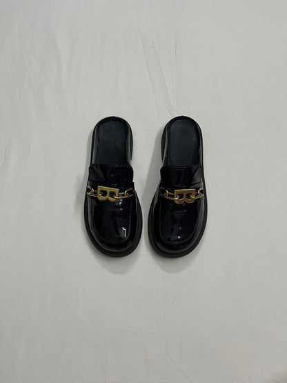 Gold-Chain Mule Loafers, EU38