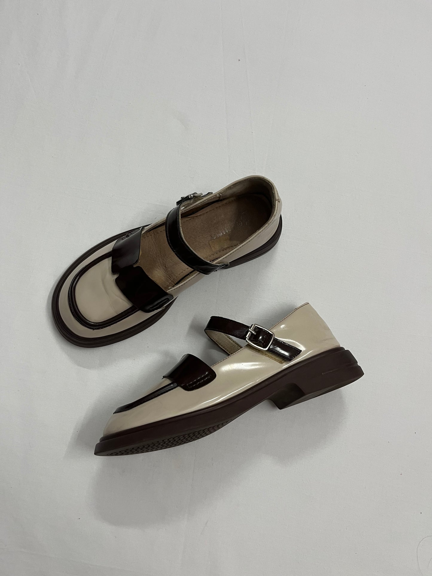 Mocha Duo Chunky Platform Mary Janes, EU36.5