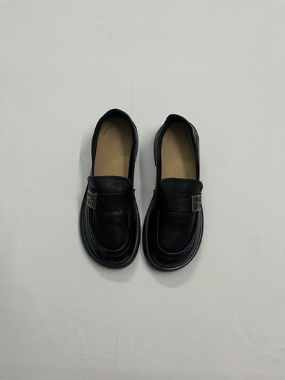 Textured Matte Loafers, EU38