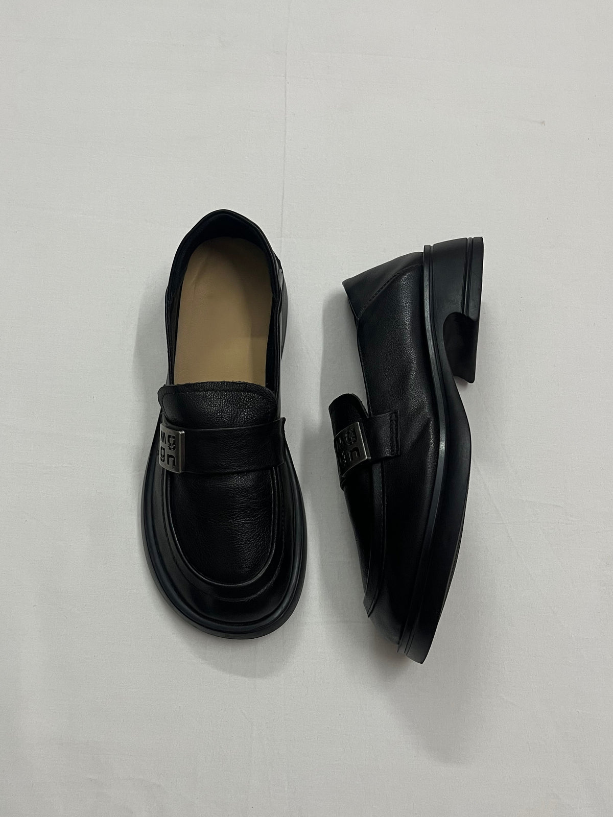 Textured Matte Loafers, EU38
