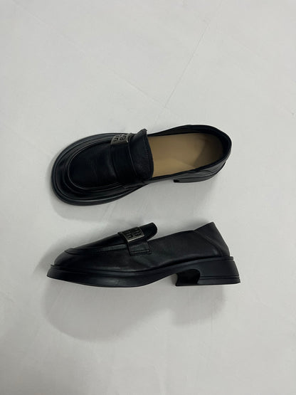 Textured Matte Loafers, EU38