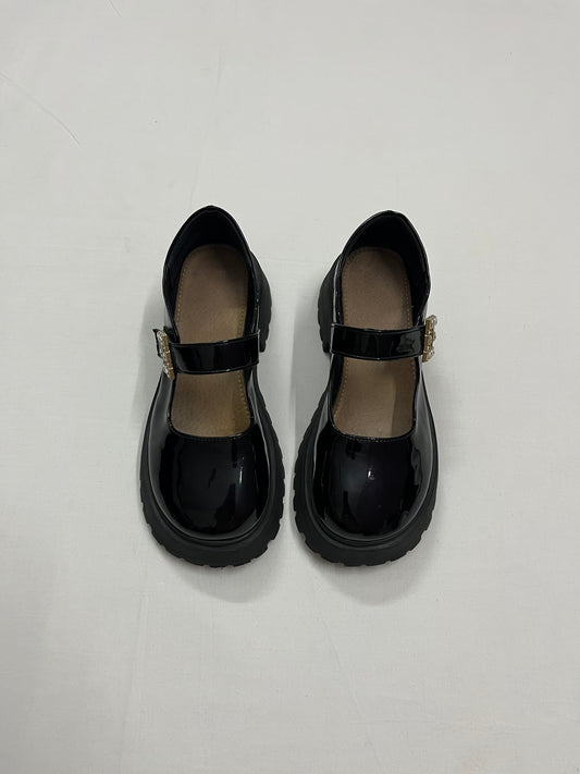 Glitz Platform Patent Mary Janes, EU36.5