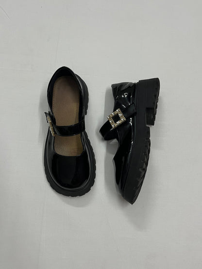 Glitz Platform Patent Mary Janes, EU36.5