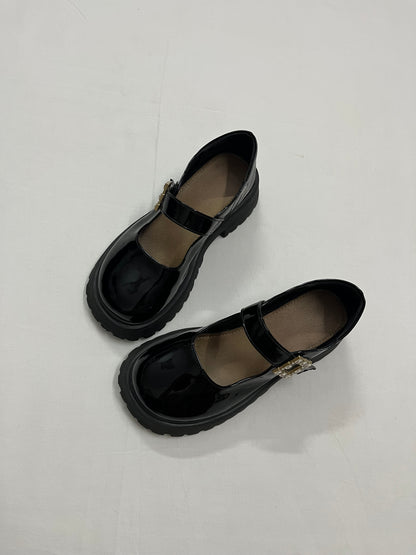 Glitz Platform Patent Mary Janes, EU36.5