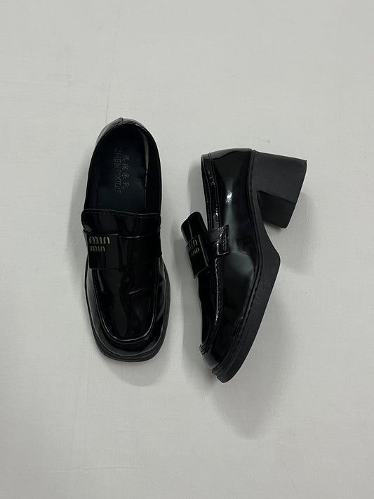 Block Heel Patent Loafers, EU38