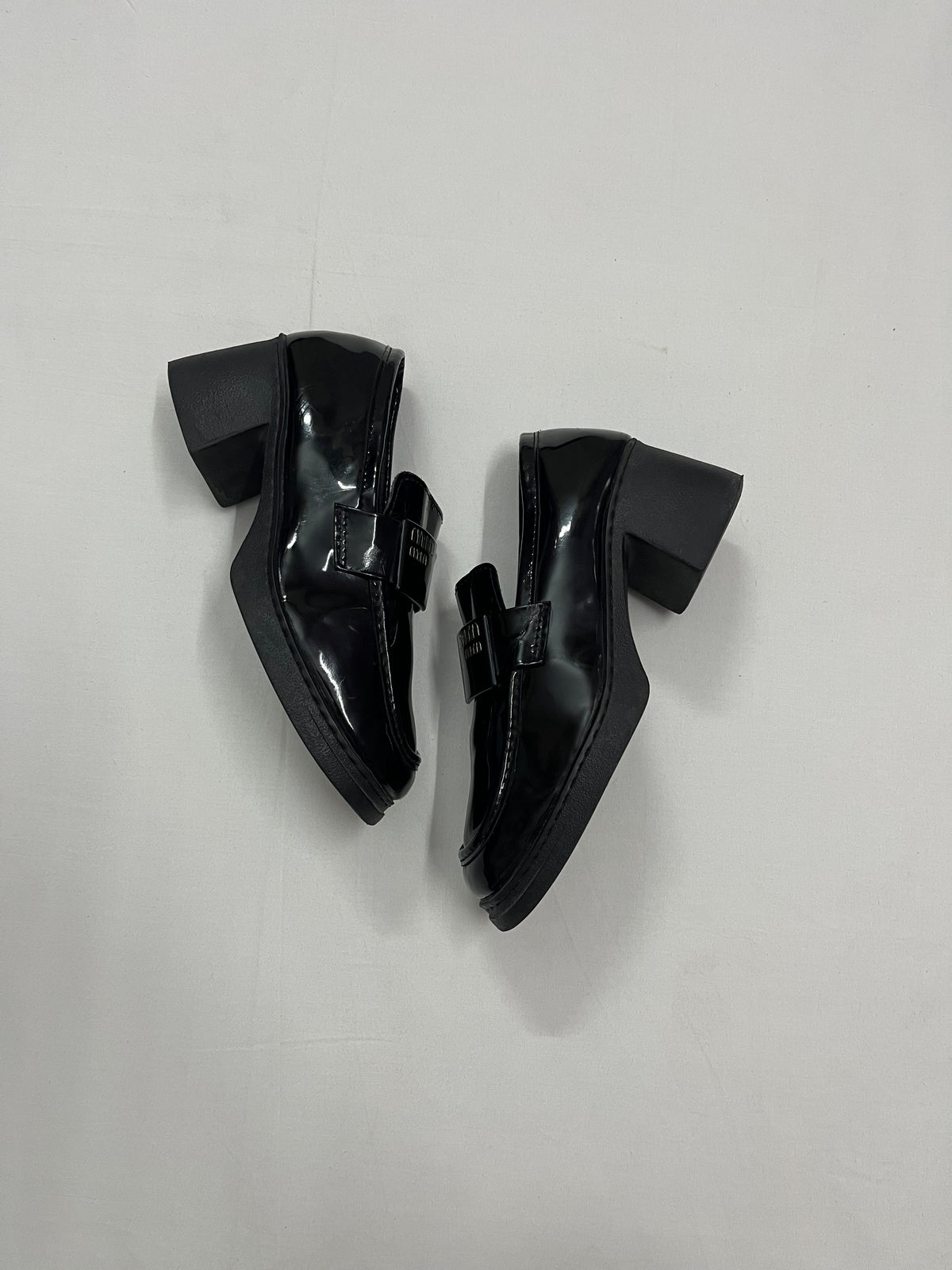 Block Heel Patent Loafers, EU38