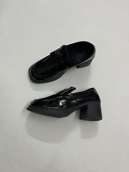 Block Heel Patent Loafers, EU38