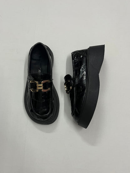 Gotham Croc Wedge Platform Loafers, EU36